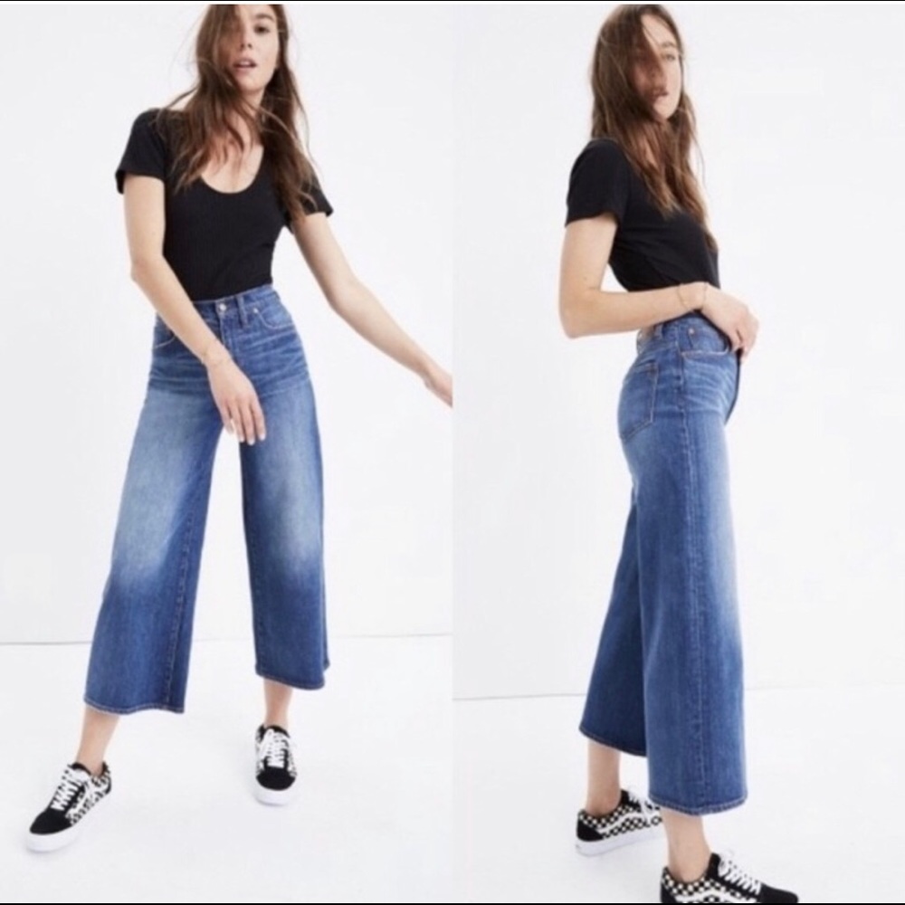 Madewell wide leg crop jeans